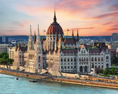 Beautiful building of Parliament in Budapest, popular travel destination