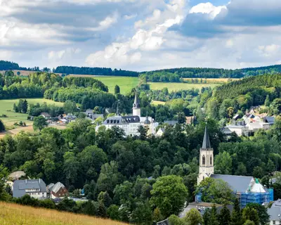 City view of Neuhausen Erzgebirge