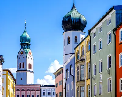famous old town of Rosenheim - bavaria - germany