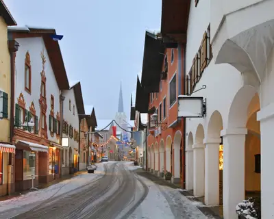 Ludwigstrasse in Garmisch-Partenkirchen. Bavaria. Germany