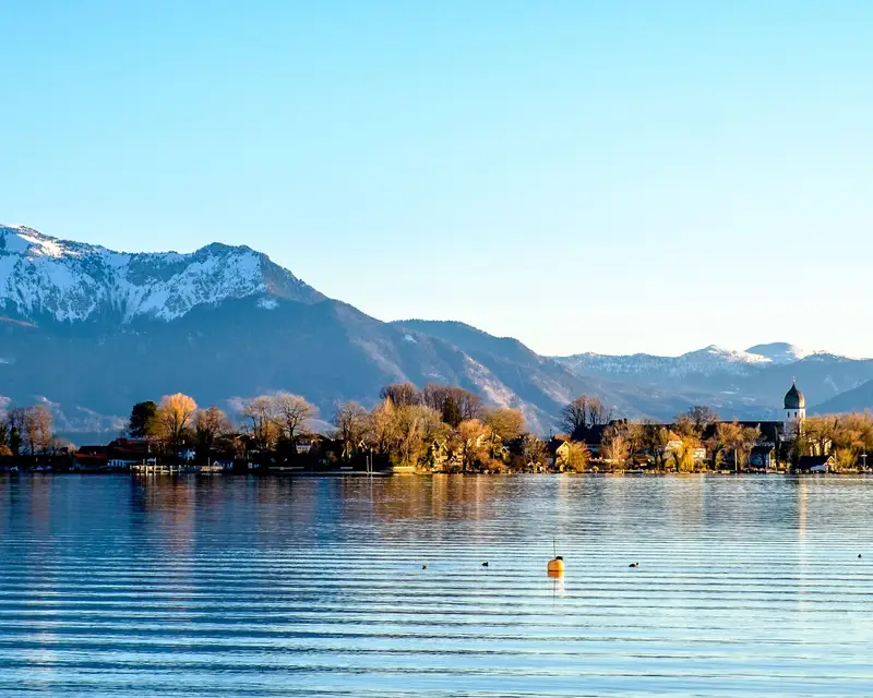 famous chiemsee lake in bavaria - germany