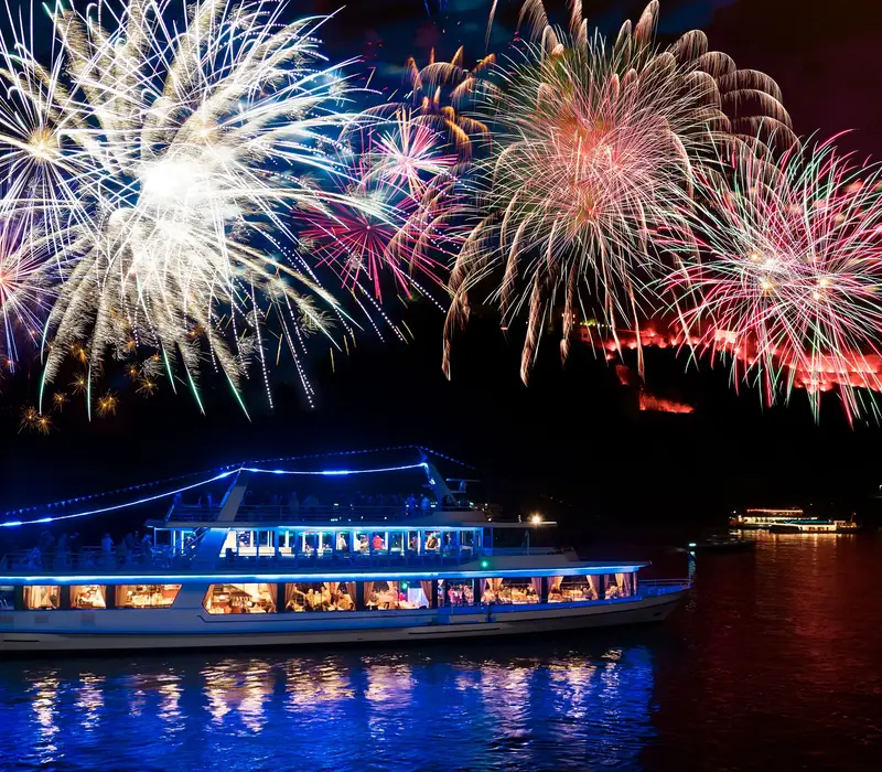 Rhein in Flammen in Bingen und Rüdesheim